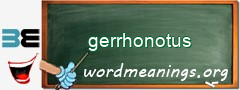 WordMeaning blackboard for gerrhonotus